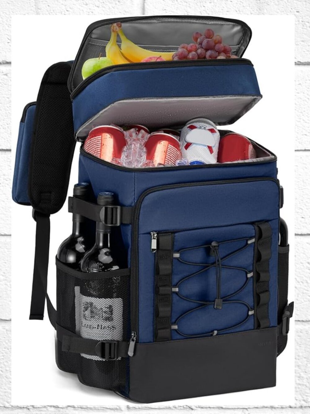 NWT! Miycoo Blue/Black Backpack Cooler with Insulated Lining and Bottle Pockets